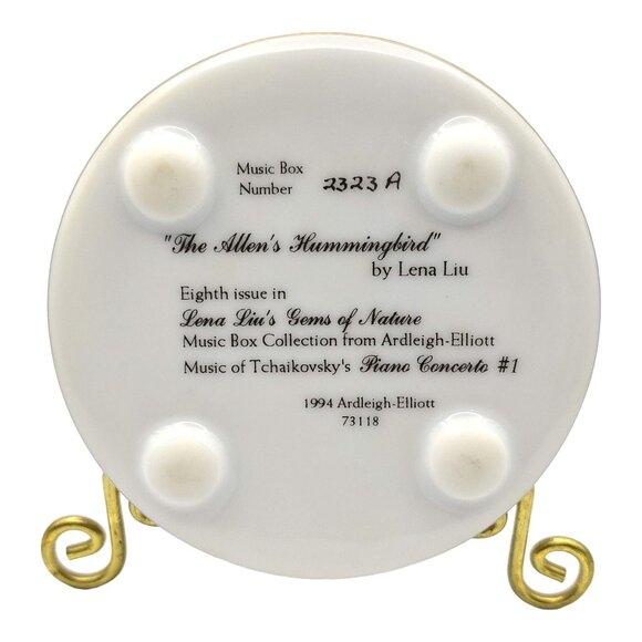 Allen's Hummingbird Music Box 1994 Lena Liu Ardleigh-Elliott Piano Concerto #1 - Picture 4 of 13